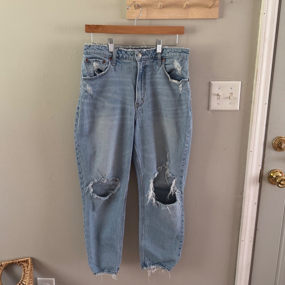 abercrombie - the mom high rise, curve love sz 10
